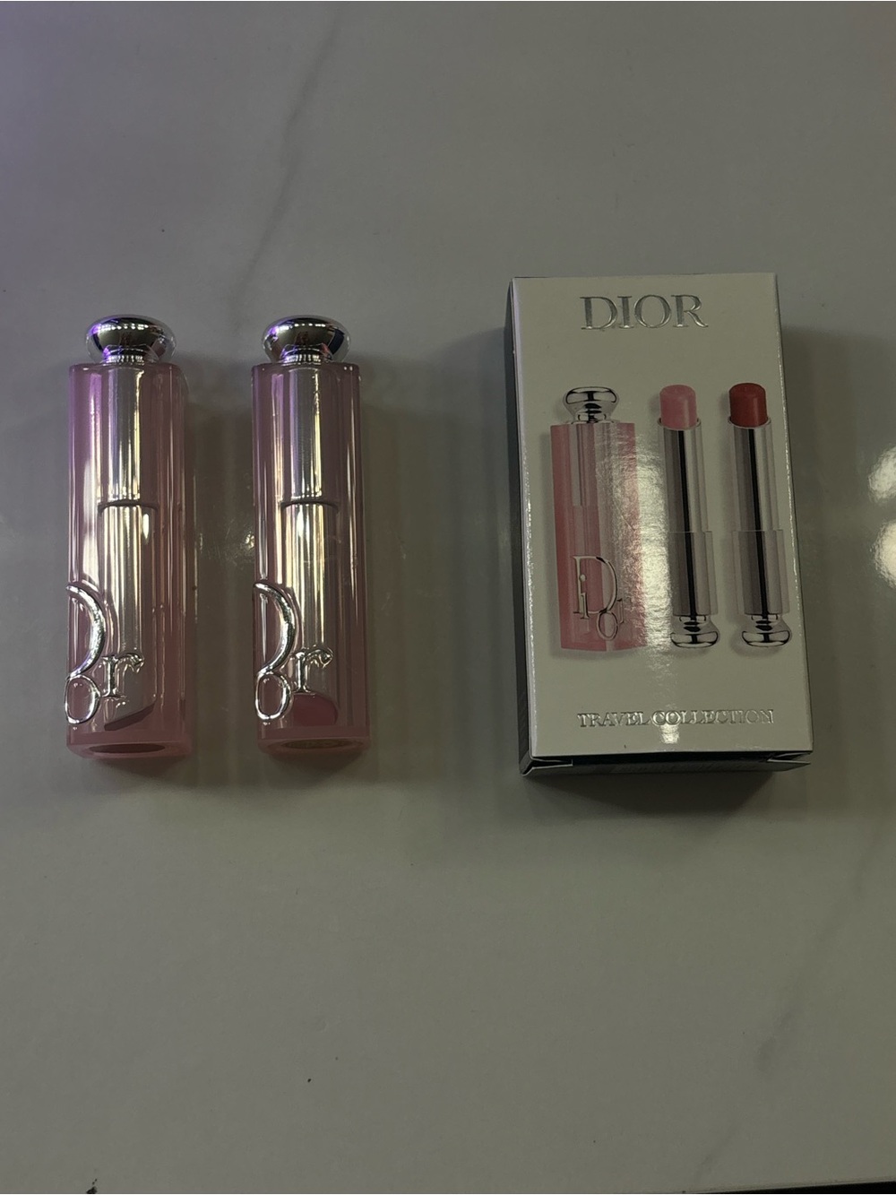 Dior Addict Lip Glow Duo Pink Travel Collection Lipstick Duo Pink & Rosewood